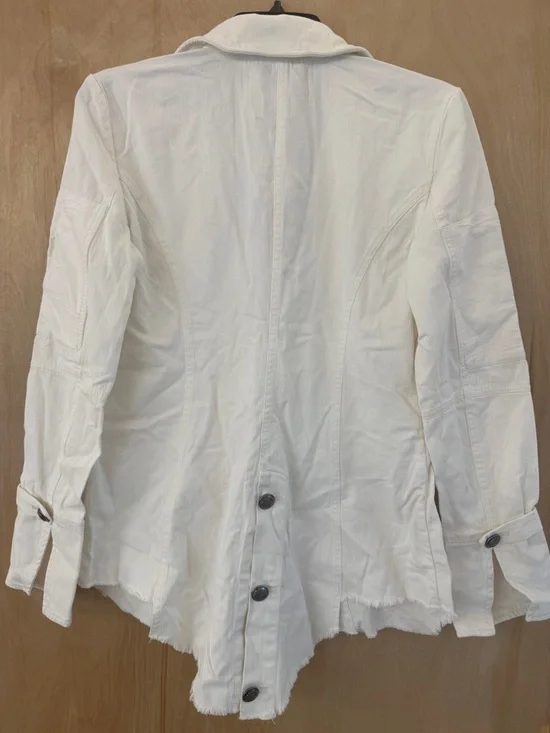 Free People Cotton Asymmetrical-Hem Harlow Blazer - Picture 14 of 16